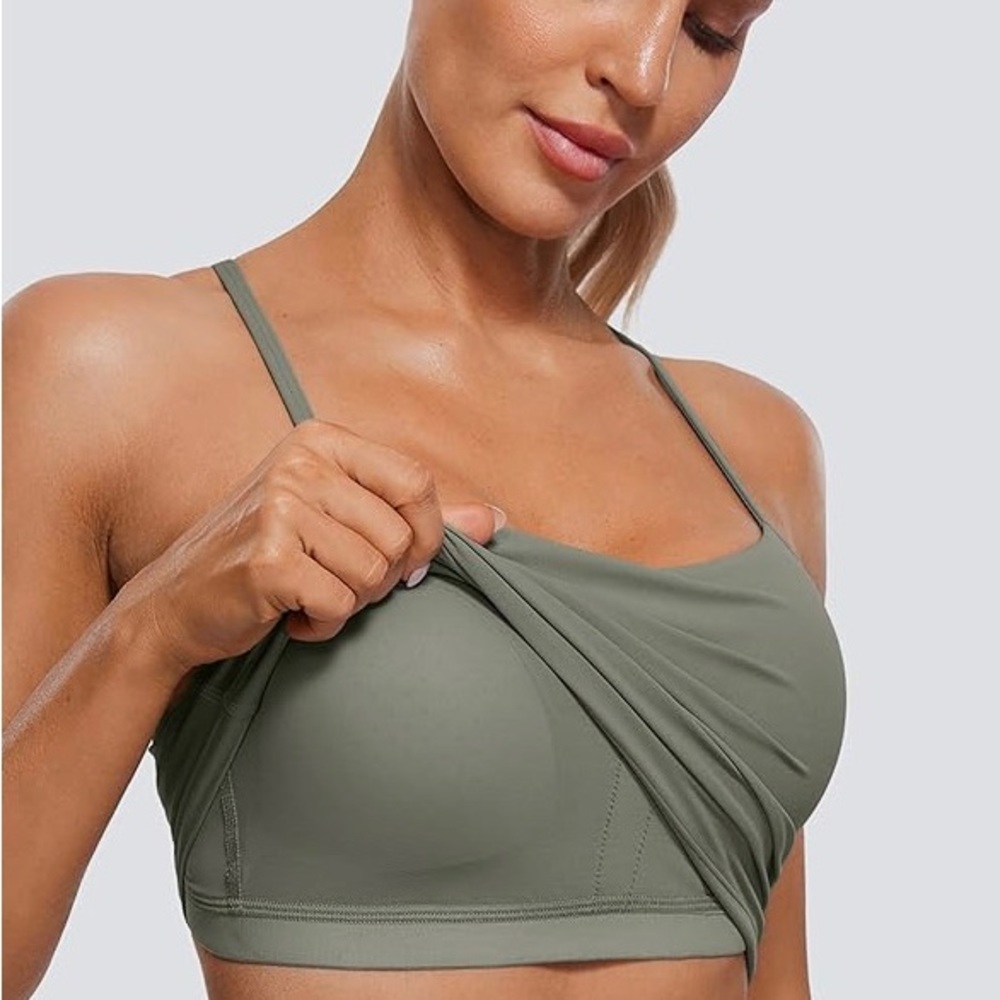 New with tags Crz Yoga sports bra in Lunar Rock color